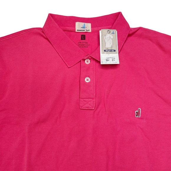 Johnnie-O Hangin Out Pink Cotton Blend Mens Polo Size Large - Picture 6 of 11